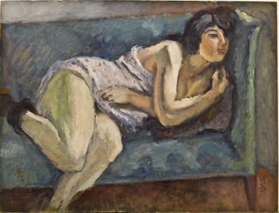 pictură de șevalet - Pallady, Theodor; Fată pe canapea