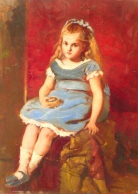 pictură - Aman, Theodor; Fetiță