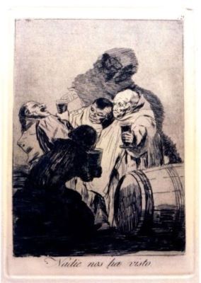 gravură - Goya y Lucientes, Francesco de; Nadie nos ha visto/Nimeni nu ne-a văzut. Planșa nr. 79 din suita 