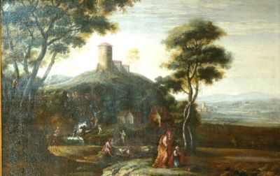 pictură - anonim italian; Scenă biblică