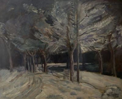 pictură de șevalet - Popescu, Vasile; Iarnă
