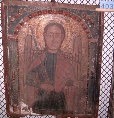 icoană pe lemn; Arhanghelul Mihail