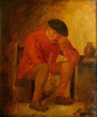 pictură - Brouwer, Adriaen; Țăran turmentat