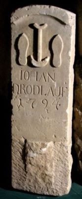 piatră de mormânt; piatra de mormânt a lui Iohan Drotlauf