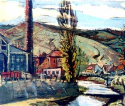 pictură - Maxy, Max Hermann; Peisaj din Reșița