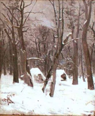 pictură - Andreescu, Ion; Iarna în pădure
