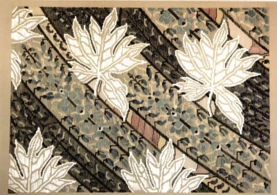 grafică - Beller, Lucia; Decor floral și frunze de arțar stilizate