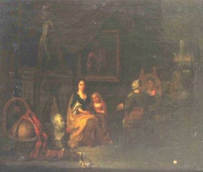 Bos, Balthasar van den (în maniera lui); În atelierul de pictură