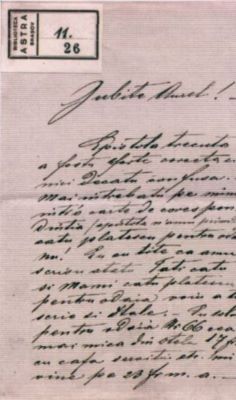 scrisoare - Mureșianu, Iacob; Informații către Aurel Mureșianu