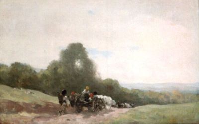 pictură - Grigorescu, Nicolae; Întoarcerea de la târg