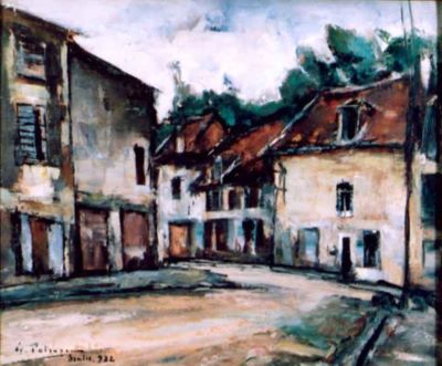 pictură - Petrașcu, Gheorghe; Peisaj citadin (Stradă din Senlis)