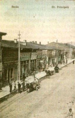 Carte poștală ilustrată - Cheaure; Strada principală din Bacău