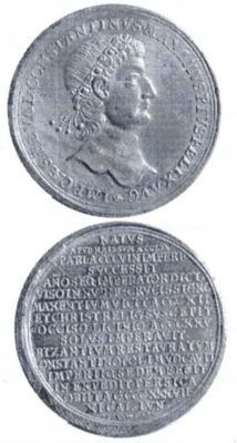 Medalie dedicată împăratului Constantin cel Mare