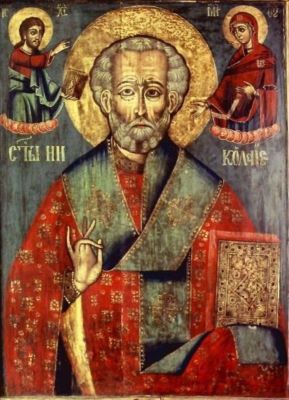 icoană - Popovici, Nedelcu (Nedelko Zugrav Popovici); Sfântul Nicolae primind însemnele episcopale