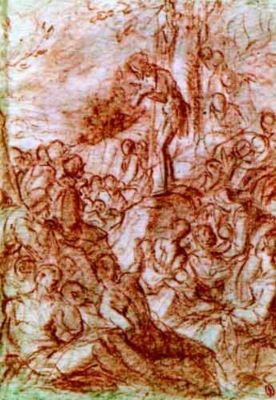 desen - Barbatelli, Bernardino, zis Il Pocetti; Predica Sfântului Ion