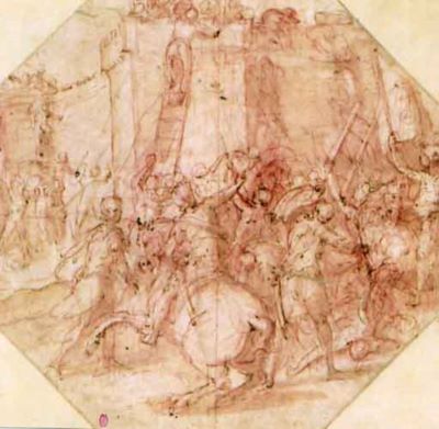 desen - Corenzio, Belisario; Asediul unei fortărețe