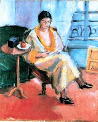 pictură - Pallady, Theodor; Portret de femeie (Femeie în interior)