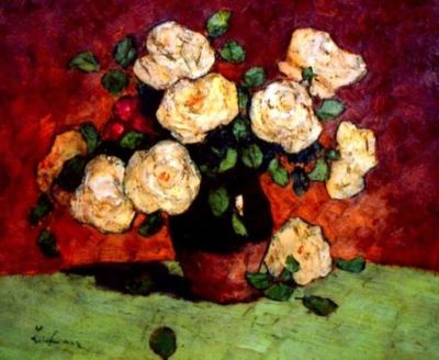 pictură - Luchian, Ștefan; Trandafiri albi