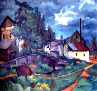 pictură - Perlrott-Csaba, Vilmos; Peisaj băimărean