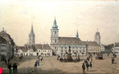 litografie - Slowikowski, Adam; (DEL.); (SC.) (RI: anonim); Piața Mare din Sibiu