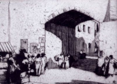 gravură - Lee-Henkley, William; Oraș