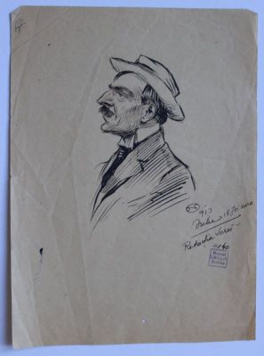 grafică - Petrescu-Găină, Nicolae; Autoportret