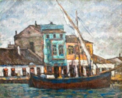 pictură - Dărăscu, Nicolae; Portul Sulina