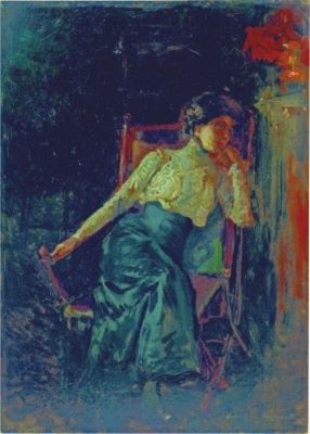 pictură de șevalet - Vermont, Nicolae; Pe gânduri