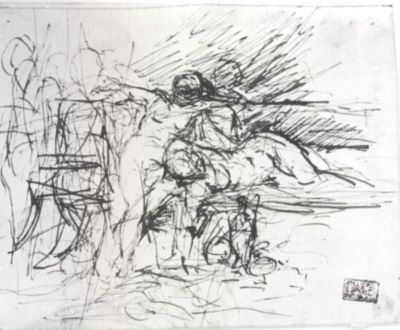 grafică - Grigorescu, Nicolae; Studiu de nuduri