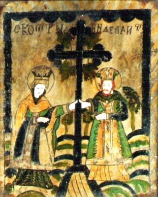 icoană; Sfinții Împărați Constantin și Elena