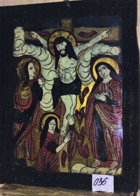 icoană pe sticlă; Răstignirea