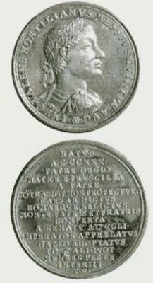 Medalie dedicată împăratului Hostilianus