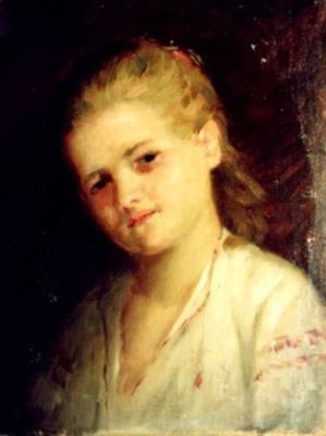 pictură - Henția, Sava; Cap de fetiță
