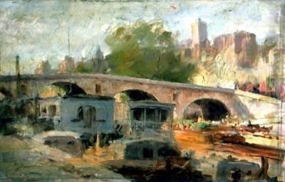 pictură - Boudier, Paul; Peisaj pe Sena