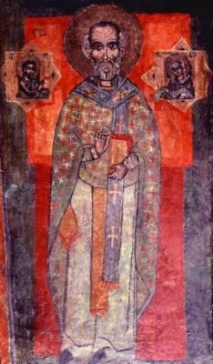 icoană; Sfântul Nicolae primind însemnele episcopale