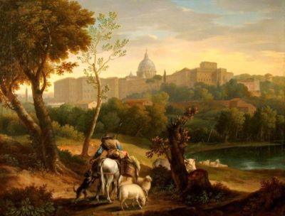 pictură - Anesi, Paolo (în registrul inventar: Niklas Viso); Roma cu Vaticanul și bazilica Sfântul Petru