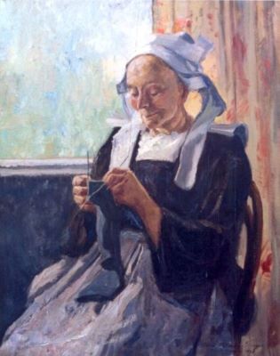 pictură - Petrescu-Dragoe, Constantin; Madame Kitty (Femeie din regiunea Fouesnant/Pont-Aven)