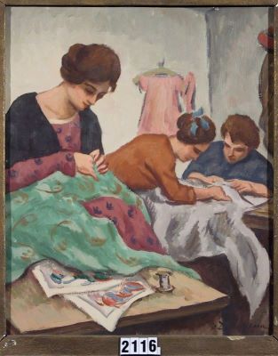 Pictură de șevalet - Dimitrescu, Ștefan; Atelier de croitorie