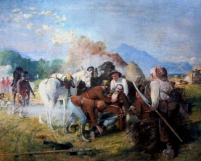 pictură - Gyárfás, Jenö; Moartea lui Gábor Áron