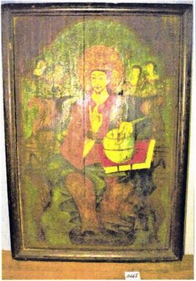 icoană pe lemn; Iisus Pantocrator