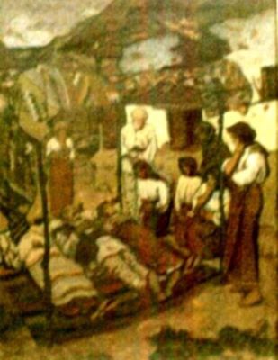 pictură - Dumitrașcu, Ștefan; Morții de la Cașin