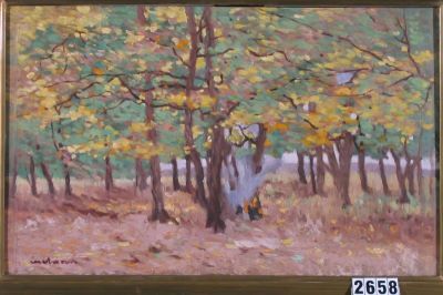 Pictură de șevalet - Luchian, Ștefan; La marginea pădurii