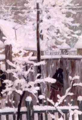 pictură - Nagy, Albert; Zăpadă la Gilău