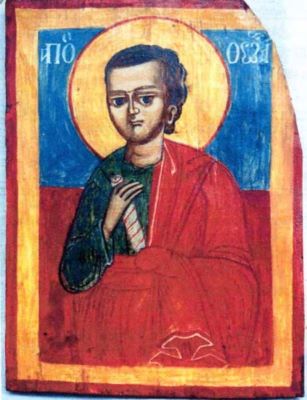icoană pe lemn - Mihail, zugrav și diacon; Apostolul Toma