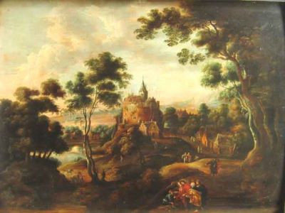 pictură - Fouquieres, Jacques; Vindecarea orbului
