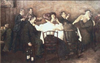 pictură - Luchian, Ștefan; Cheful