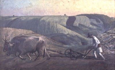 pictură - Ressu, Camil; La arat