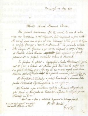 scrisoare - Kirileanu, G.T.; G.T. Kirileanu către dr. Andrei Veress