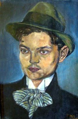 pictură - Maxy, Max Hermann; Portret de barbat (Portret realist)