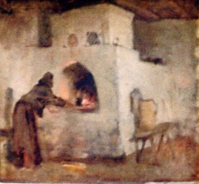 pictură - Grigorescu, Nicolae; Vatră călugărească